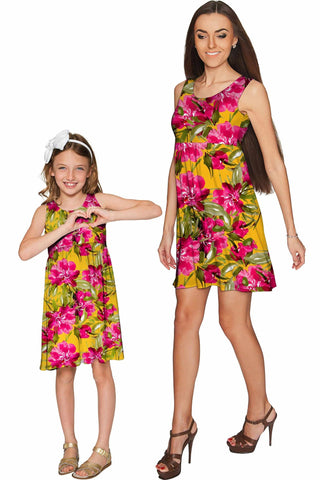 Indian Summer Sanibel Empire Waist Floral Mommy and Me Dresses - Pineapple Clothing