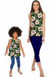 Little Queen of Flowers Emily Sleeveless Party Top - Mommy & Me - Pineapple Clothing