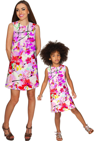 Orchid Caprice Adele Shift Party Mother Daughter Dress - Pineapple Clothing