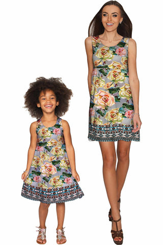 Prima Donna Sanibel Empire Waist Floral Mother and Daughter Dresses - Pineapple Clothing