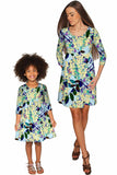 Pure Tenderness Gloria Fit & Flare Blue Pattern Dress - Girls - Pineapple Clothing
