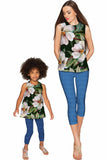 Queen of Flowers Emily Green Print Sleeveless Top - Women - Pineapple Clothing