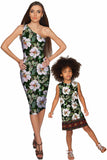 Queen of Flowers Layla Green Evening Midi Dress - Women - Pineapple Clothing