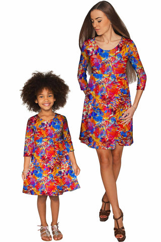 Summer Dizziness Gloria Empire Waist Mommy and Me Dresses - Pineapple Clothing