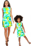 Sunny Day Adele Green Floral Shift Mini Sundress - Women - Pineapple Clothing