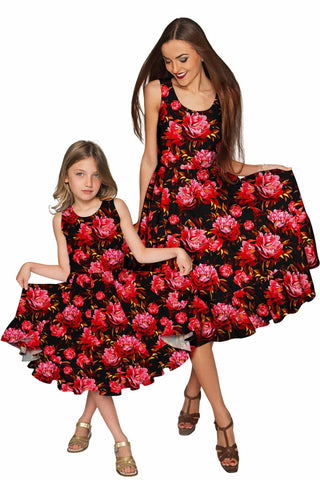 True Passion Vizcaya Fit & Flare Midi Mother Daughter Dress - Pineapple Clothing