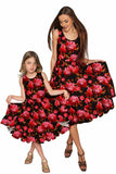 True Passion Vizcaya Black & Red Floral Party Dress - Women - Pineapple Clothing