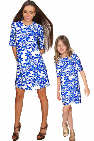 Whimsy Grace Shift Floral Mother Daughter Dress - Pineapple Clothing