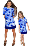 Wild Bloom Grace Blue Floral Elegant Shift Dress - Women - Pineapple Clothing