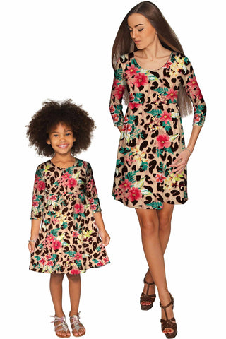 Wild & Free Gloria Empire Waist Mother and Daughter Dresses - Pineapple Clothing