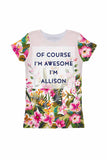 Mountain Garden Customized NAME Zoe T-Shirt - Girls - Pineapple Clothing