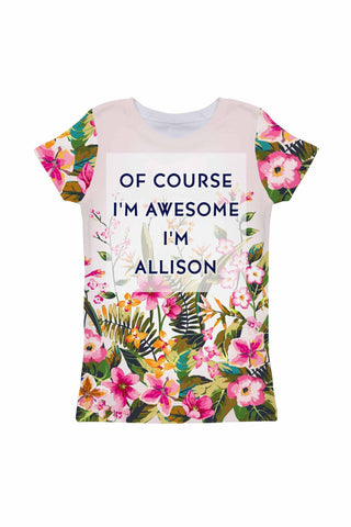 Mountain Garden Customized NAME Zoe T-Shirt - Girls - Pineapple Clothing