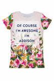 Mountain Garden Customized NAME Zoe T-Shirt - Women - Pineapple Clothing
