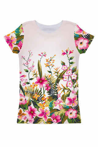 Mountain Garden Zoe Floral Print Designer Tee - Women - Pineapple Clothing