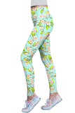 Muse Lucy Green Floral Print Performance Leggings - Women - Pineapple Clothing