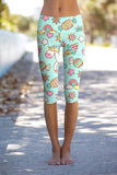 My Friend Unicorn Ellie Mint Performance Yoga Capri Leggings - Women