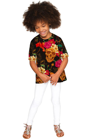 No Doubt Sophia Black Printed Sassy Sleeved Top - Girls - Pineapple Clothing
