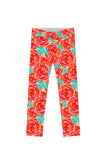 Oh So Sassy Lucy Cute Orange Floral Printed Leggings - Girls - Pineapple Clothing