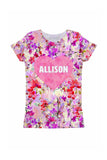 Orchid Caprice Customized NAME Zoe Pink Heart Tee - Girls - Pineapple Clothing