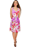 Orchid Caprice Mia Fit & Flare Pink Floral Dress - Women - Pineapple Clothing