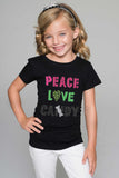 PEACE LOVE CANDY Tee - Girls - Pineapple Clothing