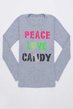 PEACE LOVE CANDY Tee - Girls - Pineapple Clothing