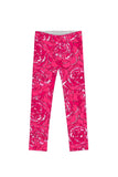 Peony Blaze Lucy Cute Hot Pink Floral Print Leggings - Girls - Pineapple Clothing