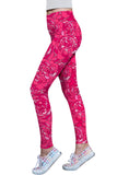 Peony Blaze Lucy Pink Floral Performance Leggings - Women - Pineapple Clothing