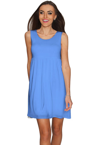 Periwinkle Blue Sanibel Empire Babydoll Dress - Women - Pineapple Clothing
