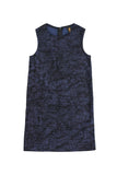 Navy Animal Print Sleeveless Stylish Fancy Party Shift Dress - Girls - Pineapple Clothing