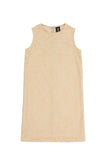 Beige Stretchy Lace Sleeveless Cute Party Spring Shift Dress - Girls - Pineapple Clothing