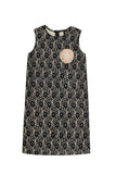 Black Lace Sleeveless Fancy Cute Party Cocktail Shift Dress - Girls - Pineapple Clothing