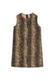Sage Green Animal Print Sleeveless Trendy Casual Shift Dress - Girls - Pineapple Clothing