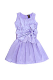Lavender Charmeuse Sleeveless Skater Spring Party Dress - Girls - Pineapple Clothing