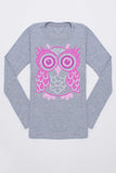 Pink Owl Tee - Girls - Pineapple Clothing