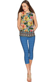 Prima Donna Emily Grey Roses Print Designer Top - Women - Pineapple Clothing