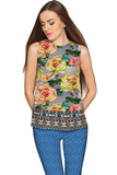 Prima Donna Emily Grey Roses Print Designer Top - Women - Pineapple Clothing