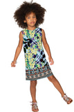 Pure Tenderness Adele Blue Unique Printed Shift Dress - Girls - Pineapple Clothing