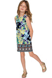 Pure Tenderness Adele Blue Unique Printed Shift Dress - Girls - Pineapple Clothing