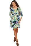 Pure Tenderness Gloria Babydoll Floral Blue Dress - Women - Pineapple Clothing