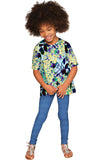 Pure Tenderness Sophia Cute Blue Sleeved Party Top - Girls - Pineapple Clothing