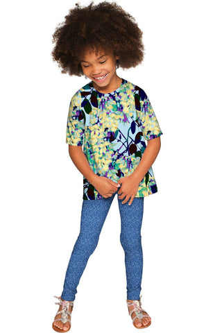 Pure Tenderness Sophia Cute Blue Sleeved Party Top - Girls - Pineapple Clothing