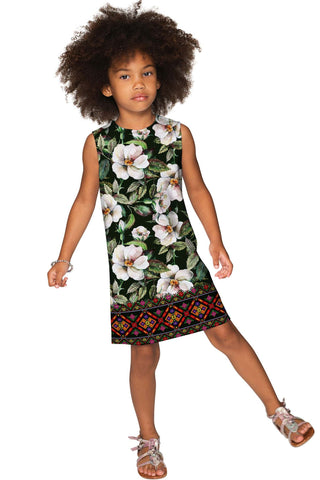 Queen of Flowers Adele Elegant Sleeveless Shift Dress - Girls - Pineapple Clothing