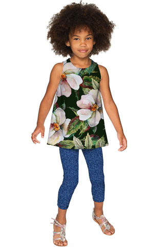 Queen of Flowers Emily Green Designer Sleeveless Top - Girls - Pineapple Clothing