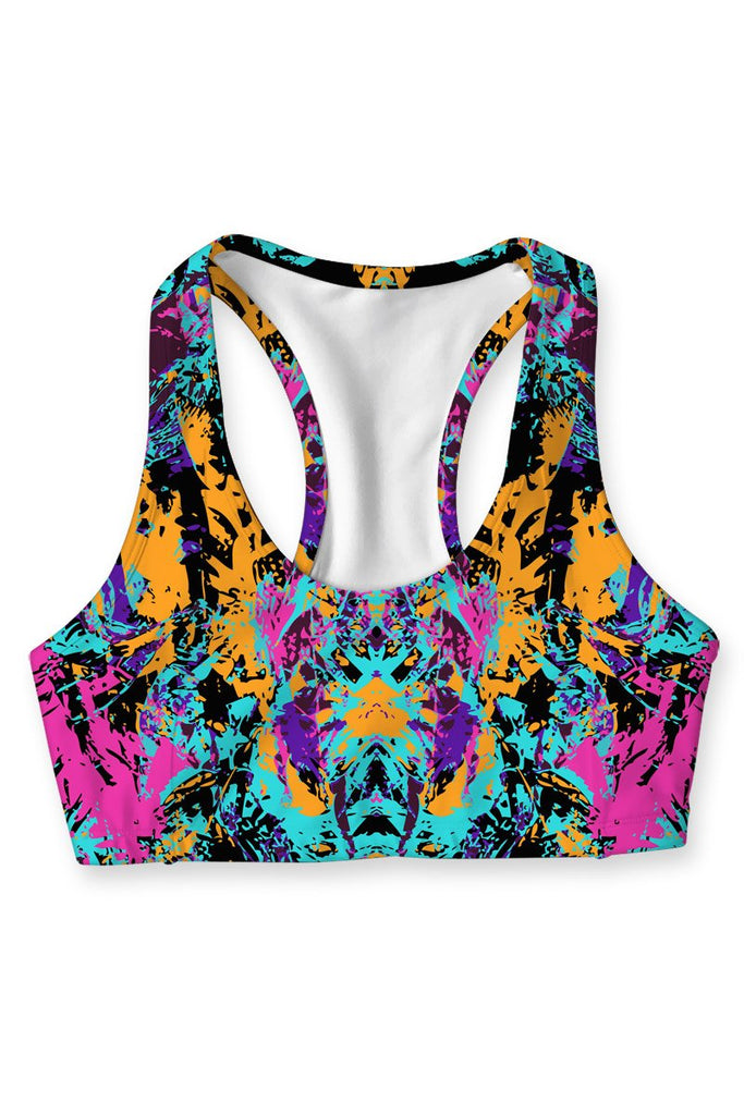 Reflection Stella Colorful Seamless Racerback Sport Yoga Bra - Women