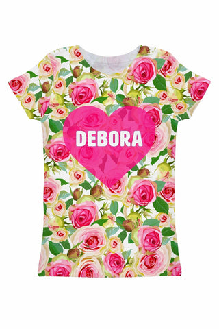Rosarium Customized NAME Zoe Floral T-Shirt - Women - Pineapple Clothing