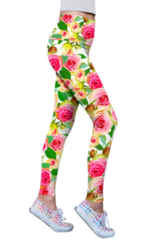 Rosarium Lucy Floral Printed Performance Leggings - Women - Pineapple Clothing