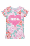 Spring Garden Customized NAME Zoe Pink Tee - Women - Pineapple Clothing