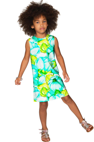 Sunny Day Adele Pretty Beach Printed Shift Dress - Girls - Pineapple Clothing