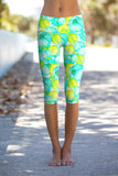 Sunny Day Ellie Performance Capri Leggings - Women - Pineapple Clothing